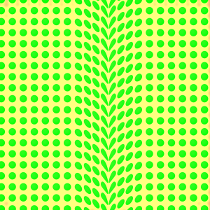 Light glow background, green dots, inspired by the Pacman IMG