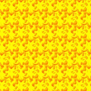 Bent helix, yellow helix grid, orange helix grid, yellow background