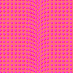 Pink background, purple dots, inspired by the Pacman IMG