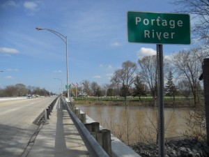 The Portage River in Woodville, Ohio