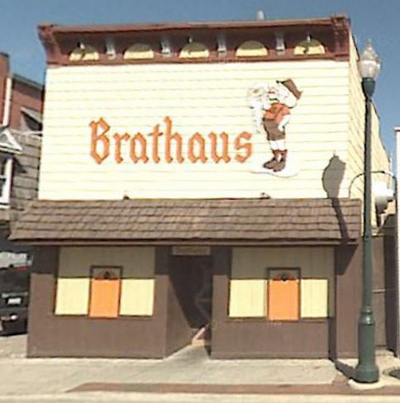The facade of Brathaus in Bowling Green