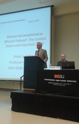 Dr. Peter Hahn, delivering the Gary Hess lecture on US-Iraqi relations since 1990