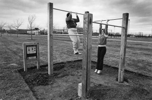 Participants on the fitness trail.